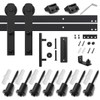 SMARTSTANDARD 8 FT Heavy Duty Sturdy Sliding Barn Door Hardware