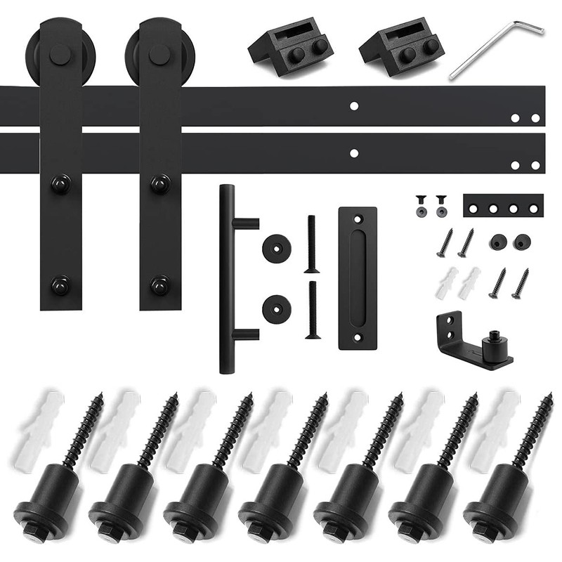 SMARTSTANDARD 8 FT Heavy Duty Sturdy Sliding Barn Door Hardware