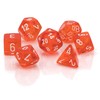 Chessex Dice Translucent: 7pc Orange/White