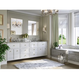 Brauthon Frameless Mirror, 28"x32" Bathroom Mirrors for Over Sink, Large Tempered Glass Square Vanity Mirror, Wall Mirror for Living Room, Bedroom, Entryway, Gym, Yoga