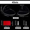 AHANDMAKER 4 Sets Acrylic Floating Shelves, 4.4" Flat Round Clear