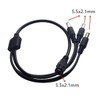 QLXHBOT 2 Pack Black DC Extension Cord 1 Female to