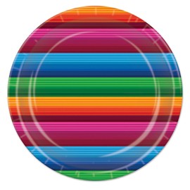 Beistle Fiesta Plates, 9", Multicolored
