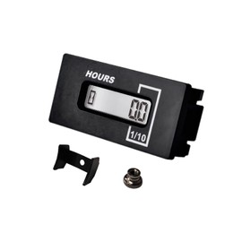 HonorMeet Digital AC/DC 110 V 120 V 220 V 230 V Operating Hour Meter for Lawn Mowers, Waterproof Hours Meter Garden Tractor Golf Cart Forklift Excavator Go-Kart Scrubber Electric Car (with bracket)