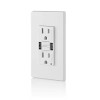 Leviton 15A GFCI USB Outlet 24W (4.8A) SmartlockPro Type A