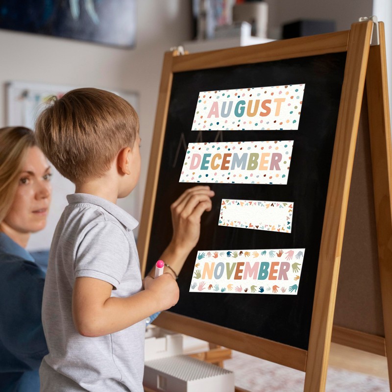 XMBHHRM 60 Pcs Months of The Year for Classroom, Back