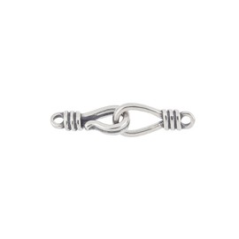 Sterling Silver S Hook & Eye Fish Clasp for DIY Jewelry Bracelet/Necklace