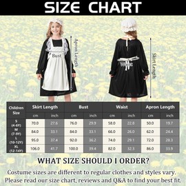 [HarnyLoom] British Maid Clothes, Children, Halloween, Cosplay, Costume, Girls, One-Piece, Long Sleeve, Cute, Lolita Cosplay Dress, Halloween, Parties, Events, Disguise, Stage Performing Clothes,