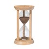 Wood Sand Timer,2 Minute Hourglass,Brown Sandglass 2 Min,Mini Sand Watch,Reloj