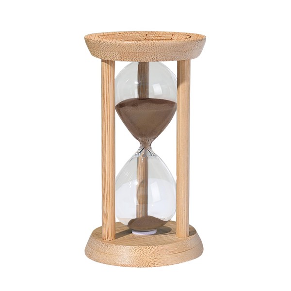 Wood Sand Timer,2 Minute Hourglass,Brown Sandglass 2 Min,Mini Sand Watch,Reloj