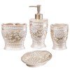 Zahari Home 4pc Rose Vine Bathroom Accessories Sets Lotion Pump,
