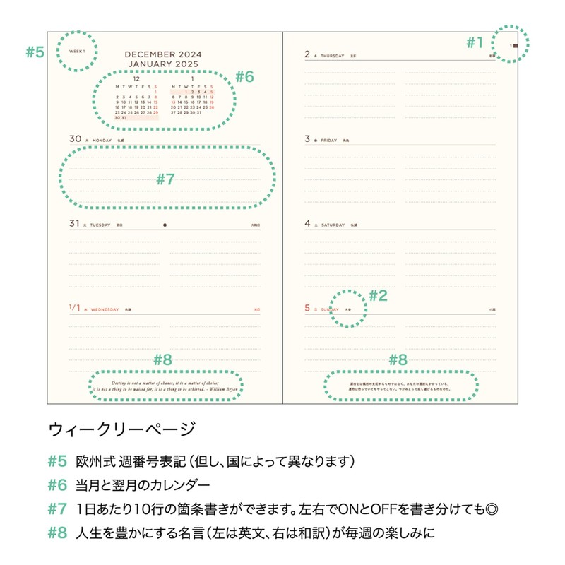 Elcomune Matka DR-WS-149 Notebook, Begins in January 2025, New Book,