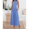 BTFBM Summer Maxi Dresses for Women 2025 Sleeveless Casual Ruched