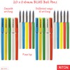 RITON Rocket 20 x 0.6mm Fine Tip BLUE Ball Pens