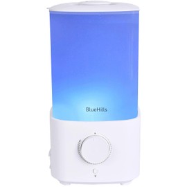 BlueHills Premium 2300 ML XL Large Essential Oil Diffuser Humidifier Combo for Large Room Home Huge Coverage Area 2 Liter Extra Big Capacity Huge Diffuser with Décor LED Lights Square White - L001