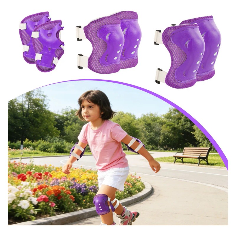 Kit Protección Para Niños Niñas 2en1 6 Pzs C/u Accesorios