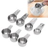 7Pcs Measuring Cups Set Stainless Steel Stackable Multifunctional Metal Nesting