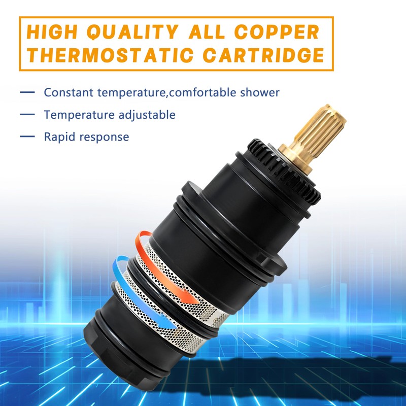 98282000 Temperature Control Unit with Brass Shaft and Advanced Electroplated
