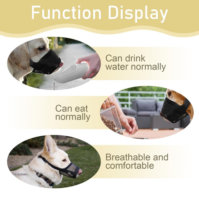 Dog Muzzle Prevents Biting and Eating, Barking and Chewing, 8-13