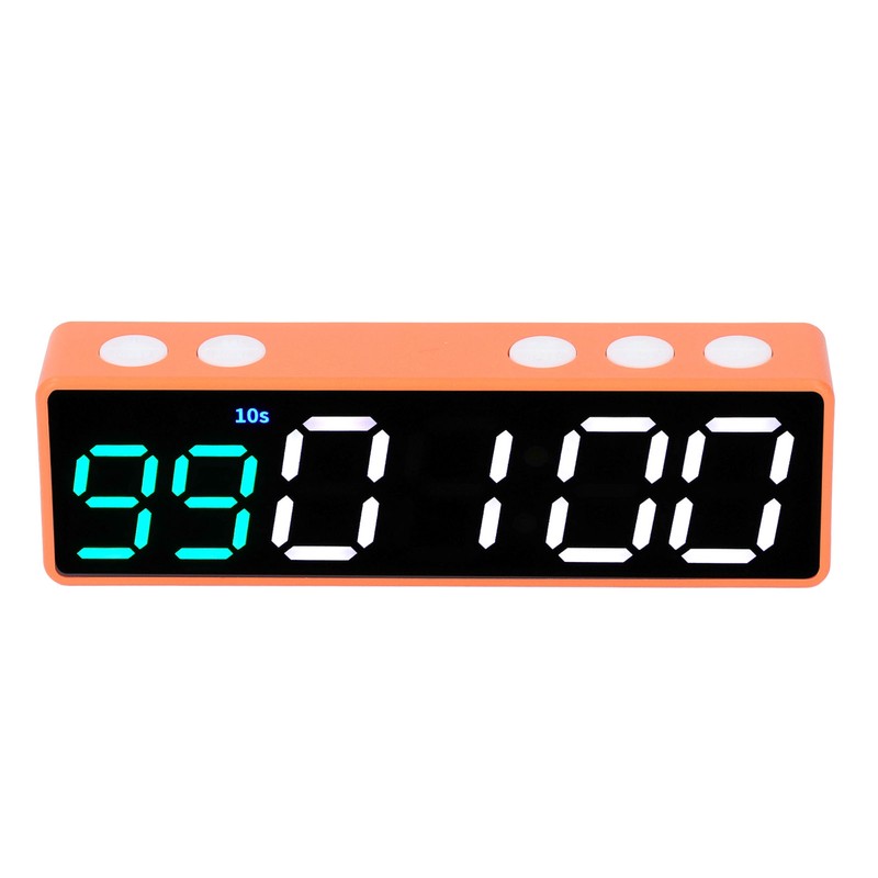Fitness Timer Clock Large LED Digital Anti Vertigo Display Workout