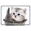 Ontrada Holzschild 20x30cm Katze ich hab Dich lieb Geschenk Holz
