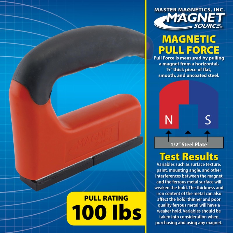Master Magnetics Strong Magnet with Ergonomic Handle - 100 lb