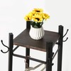 VECELO Coat Rack Freestanding,Hall Tree with Metal Basket and Storage