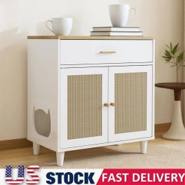 Cat Litter Box Enclosure Hidden Litter Box Furniture 31.5"L x 15.75"W x 33"H