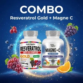 Combo Resveratrol Gold  Magne C  Con Colageno Hidrolizado Vitamina C Polifenoles Y Licopena  Apoyo Para El Bienestar General Y El Rendimiento Físico  