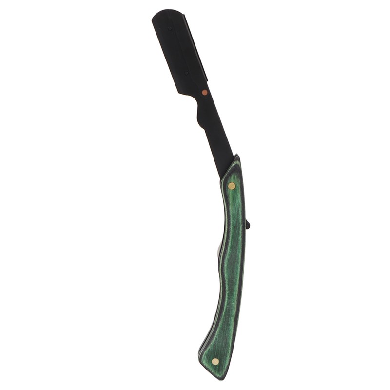Foldable Beard Blade Holder Stainless Steel Composite Wood Beard Knife