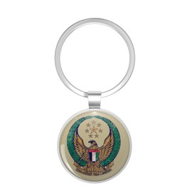 BKR Graphics Dubai Police Ultra-Vintage Emblem Metal Double Sided Key Chain Keychain