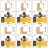 Exqutoo 1/4 Inch Shank Rabbet Router Bit Set with 6