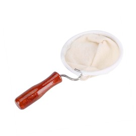 Coffee Filter Flannel Cloth Permanent Coffee Strainer Washable Hand Filter with Wooden Handle Tool (S)
