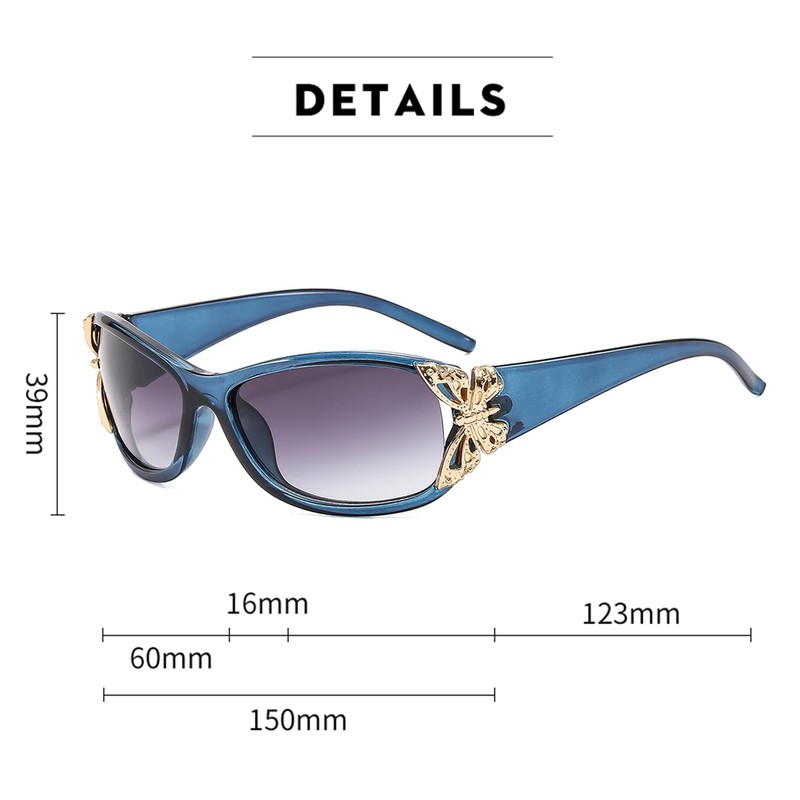 YAMEIZE Trendy Y2K Wrap Around Sunglasses - for Men and