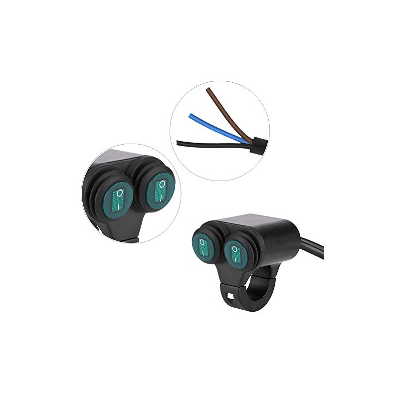 Universal 22mm Motorcycle Handlebar Headlight Switch- Handlebar Brake Fog Lights