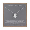 Famdecor Sister in Law Necklace Sister in Law Gifts for