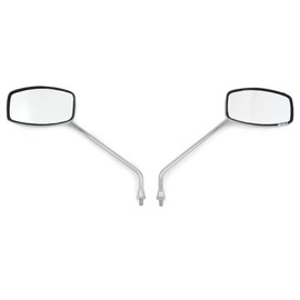Universal Motorcycle Rectangular Chrome Mirror set - 8mm - Fits Honda CA72 CA77 CA95 CB92 Benly CA160 CB72 CB77 Superhawk CL72 CL77 CL160