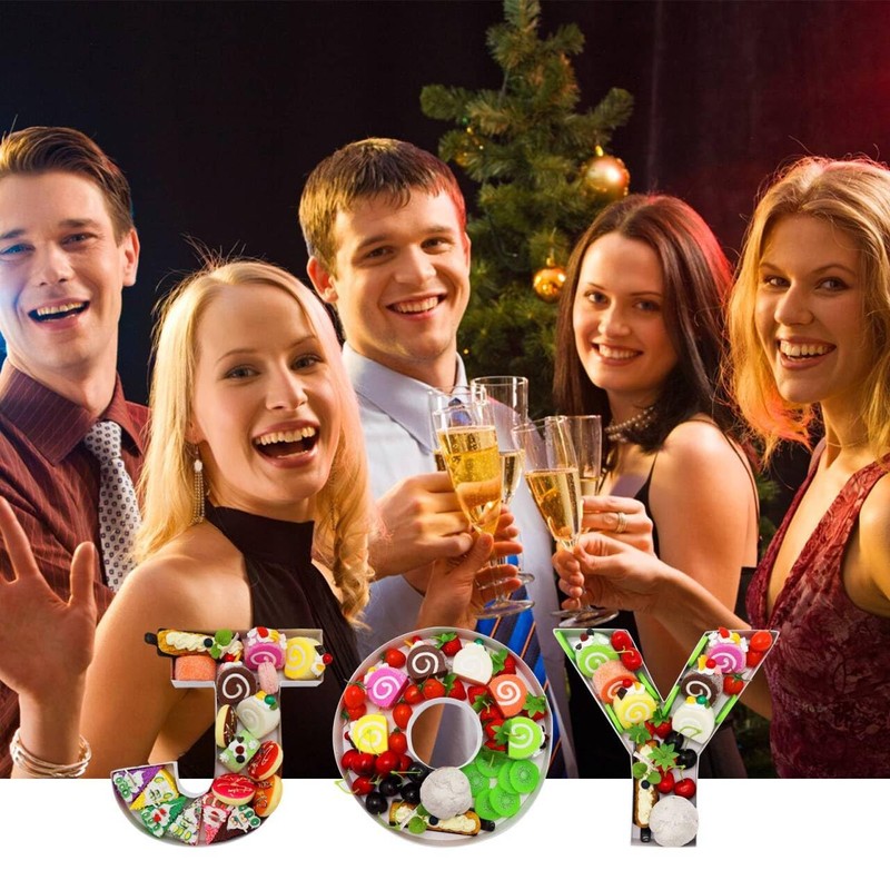 12" Cardboard Letter Fillable Shaped Tray Paper Mache Sweets Birthday