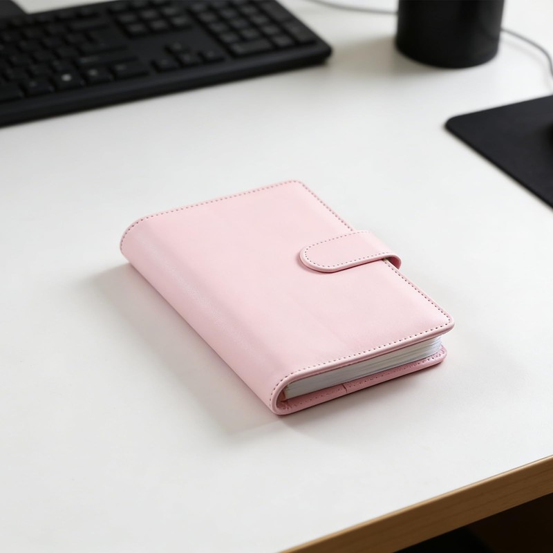 7JI Macaron Binder A6 PU Leather Notebook Binder with 6