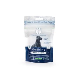 Blue Pet Co - GoShine Skin & Coat Health Supplement for Dogs - Promotes Healthy Skin, Shiny Coat & Hair Growth - Enriched with Unique Seaweed Complexes - With Peanut Butter - 30 Chews