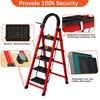 Folding Step Stool,Portable Folding Ladder with Handgrip and Anti-Slip Wide