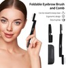 MSQ Folding Eyelash Comb Stainless Steel Teeth Eyebrow Comb Eye