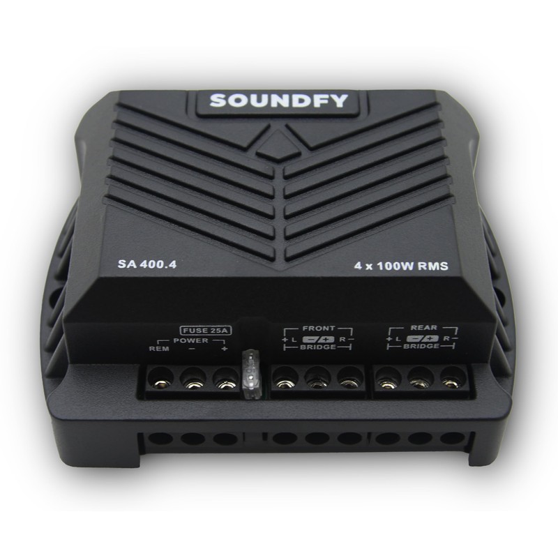 Soundfy SA 400.4 4-Channel Digital Car Audio Amplifier, 400W RMS