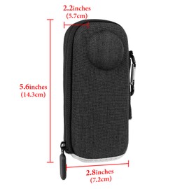 GEEKRIA Portable Carrying Case for Insta360 X5 Hard Travel Storage Case Compatible with Insta360 X5 X4 Water Resistant Mini Protection Hard Camera Accessories (Dark Grey), Grey, gray