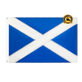 Scotland Flag 3x5 Outdoor Scottish Flags with Sewn Stripes Heavy Duty Flag of Scotland 3 X 5 Ft Polyester Material with 2 Metal Grommets