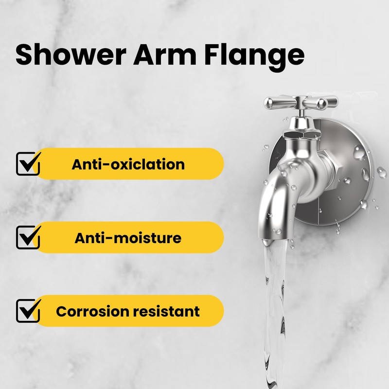 Wall Split Flange, HONSNKS 3Pcs Self Adhesive Round Escutcheon Plate