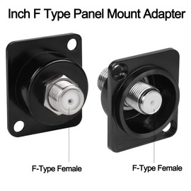 QIANRENON Zöllig F-type panel mounting antenna adapter, F-type female to female coaxial coupler, F-head, CATV panel socket, XLR panel/D panel mounting, for RG6 coaxial cable, TV Ante, satellite