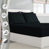 Pizuna Pure Combed Cotton Single Bed Fitted Sheet Black, 600