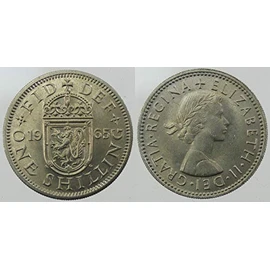 1965 Uncirculated Scottish Shilling Pre Decimal Coin
