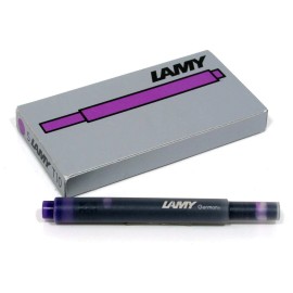 Lamy Fountain Pen Ink Cartridge Refill Violet Pack of 5 for Smooth Writing